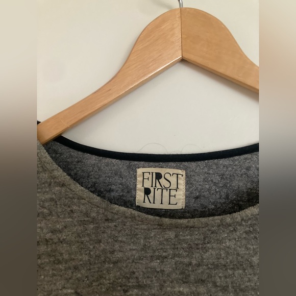 First Rite Gray Women's Crew Neck Sweater - Picture 2 of 3